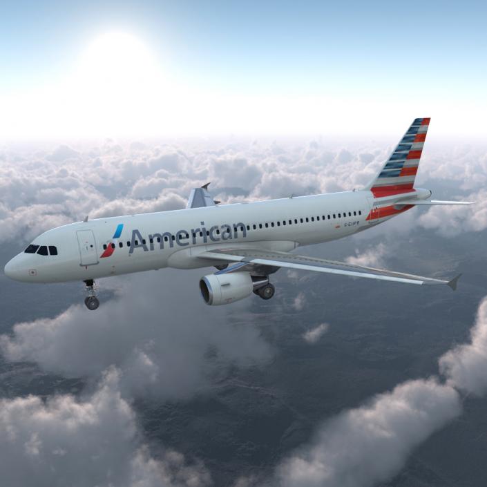 Airbus A320 American Airlines 3D model