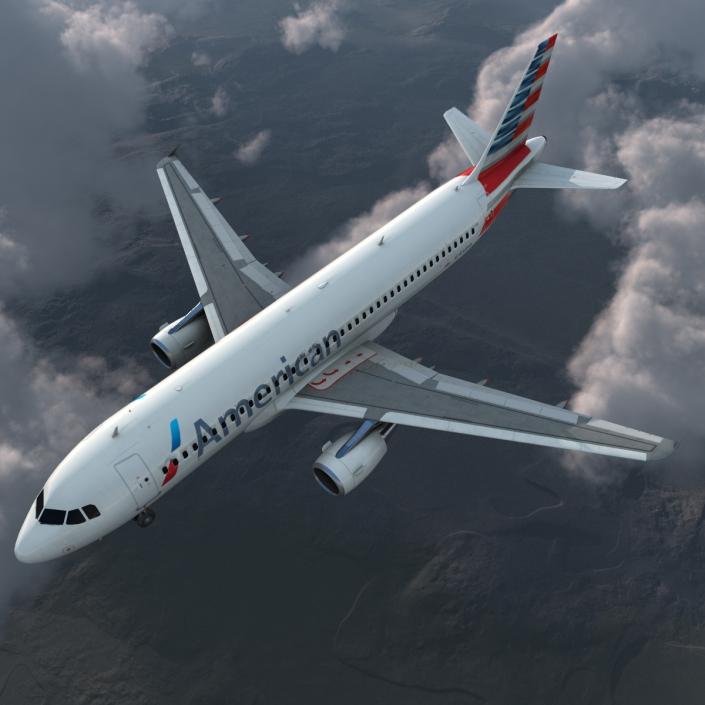 Airbus A320 American Airlines 3D model