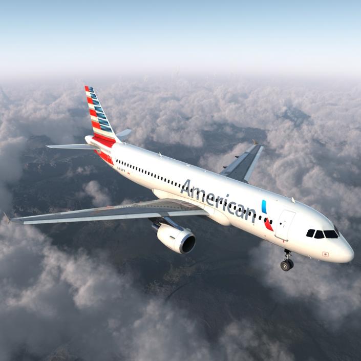 Airbus A320 American Airlines 3D model