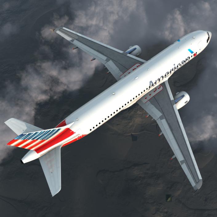 Airbus A320 American Airlines 3D model