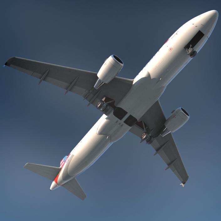 Airbus A320 American Airlines 3D model