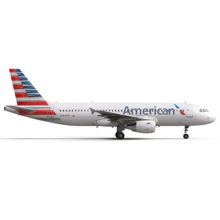 Airbus A320 American Airlines 3D model