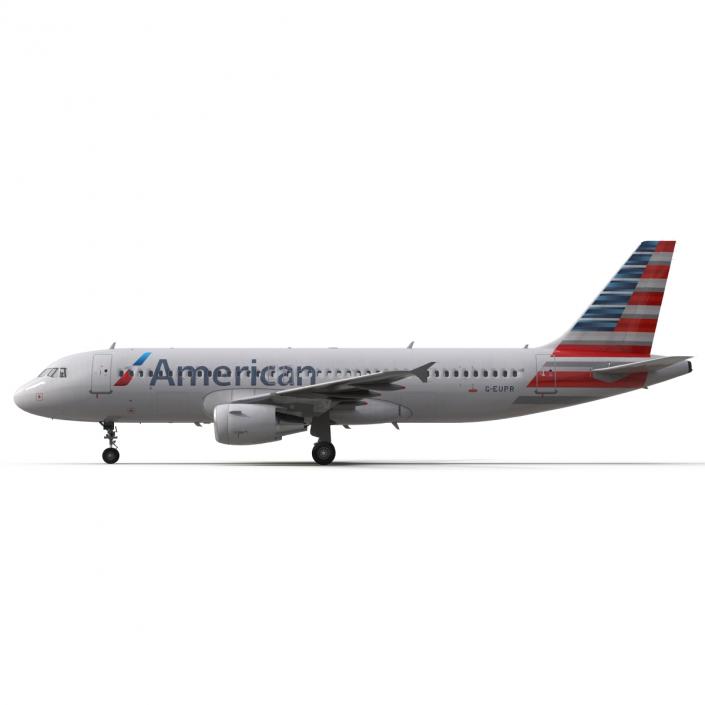 Airbus A320 American Airlines 3D model