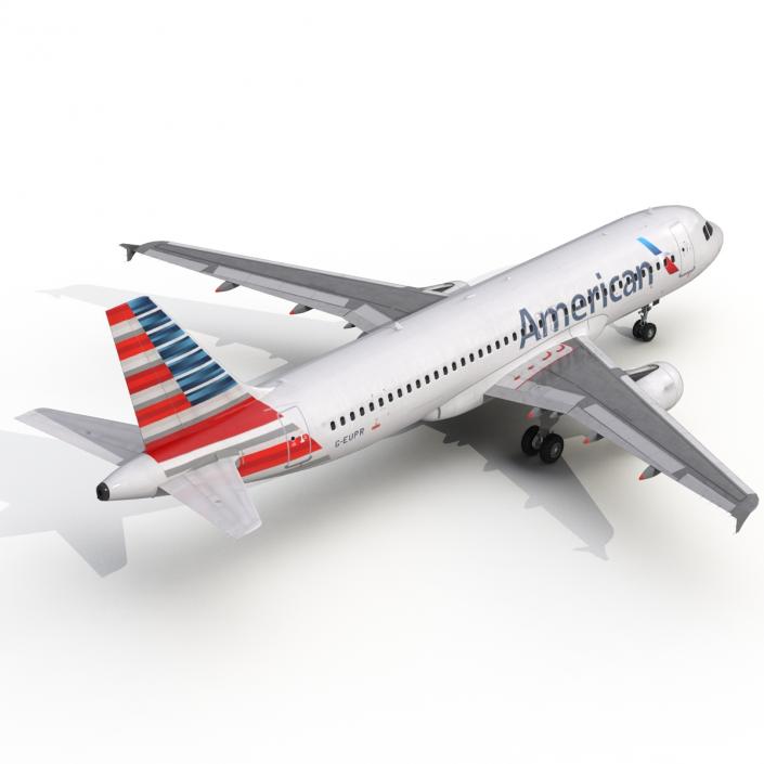 Airbus A320 American Airlines 3D model