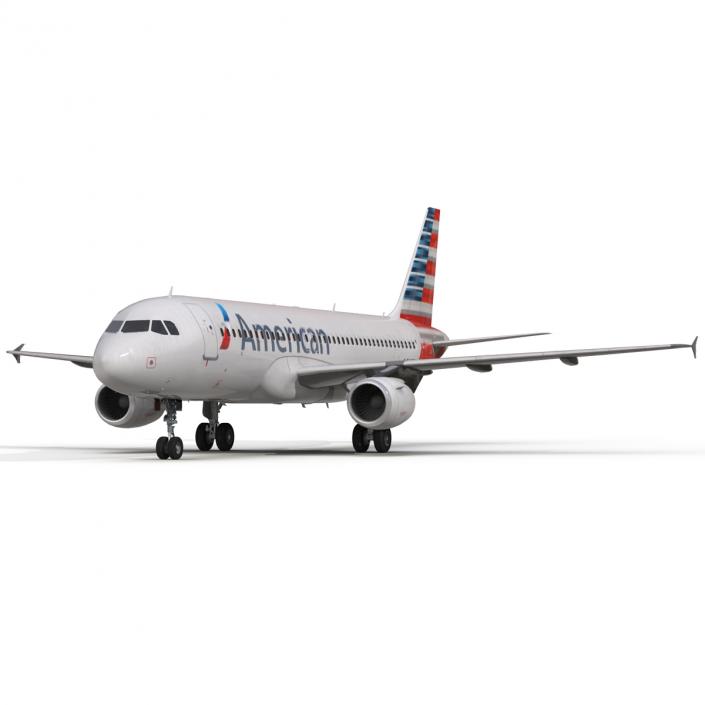 Airbus A320 American Airlines 3D model