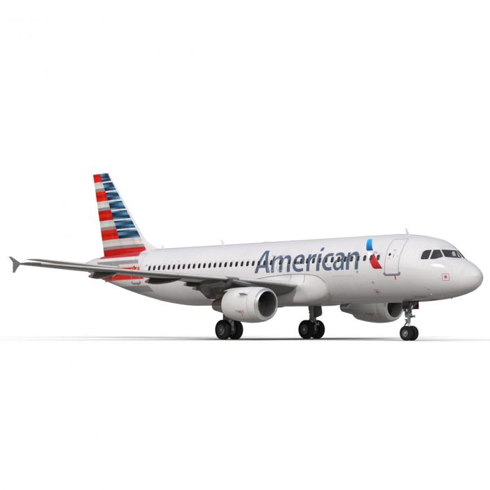 Airbus A320 American Airlines 3D model