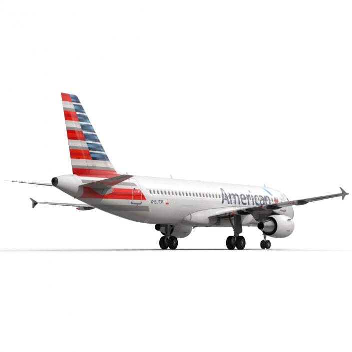 Airbus A320 American Airlines 3D model