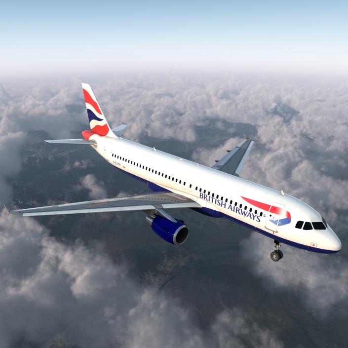 Airbus A320 British Airways 3D