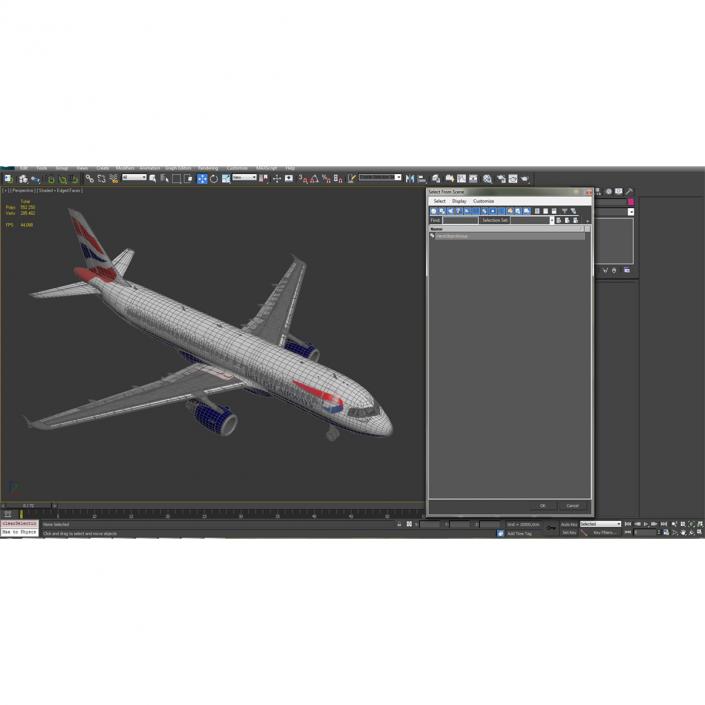 Airbus A320 British Airways 3D