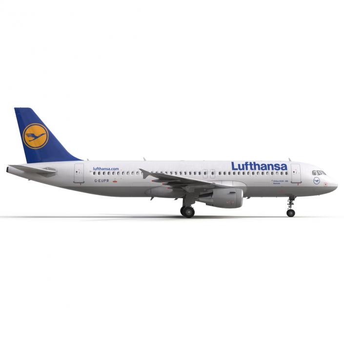 3D Airbus A320 Lufthansa