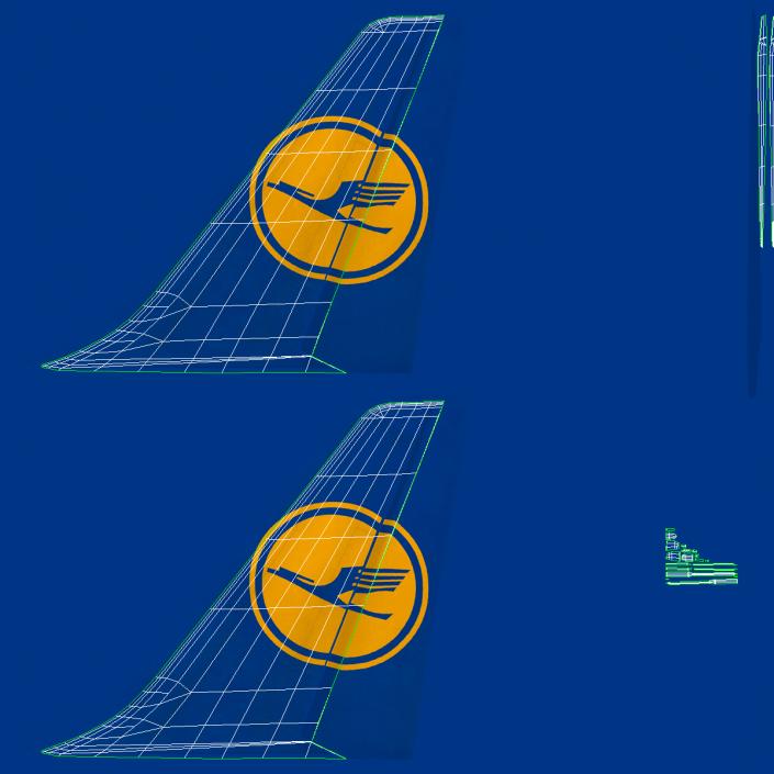 3D Airbus A320 Lufthansa