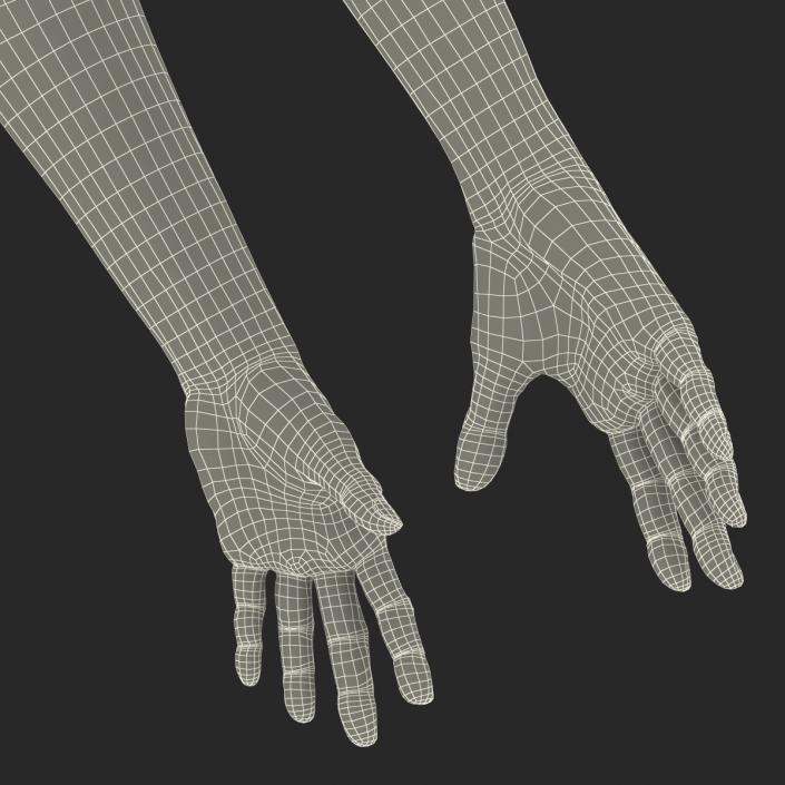 3D Old Man Hands model