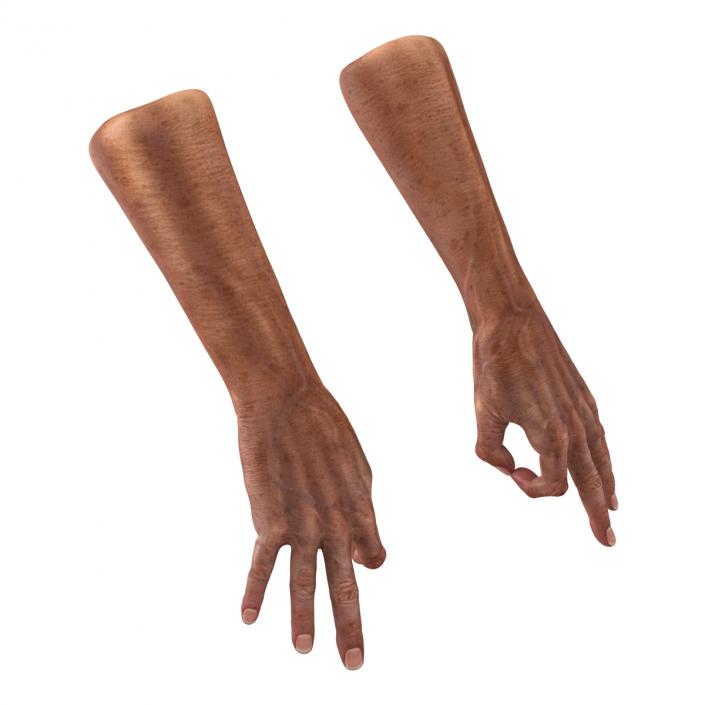 3D model Old Man Hands Pose 5