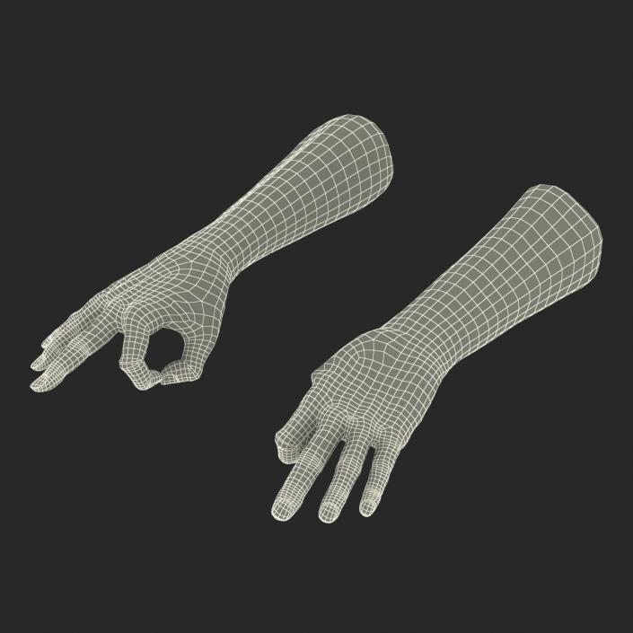 3D model Old Man Hands Pose 5