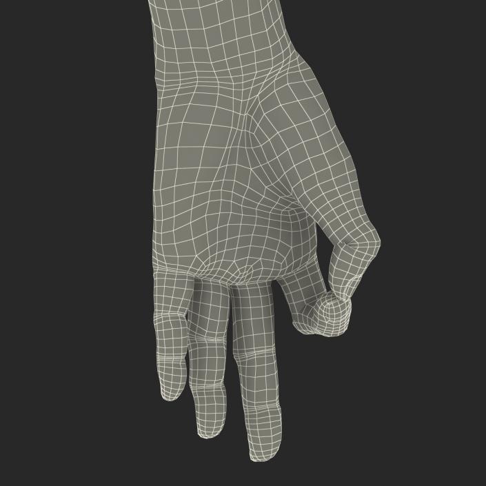 3D model Old Man Hands Pose 5