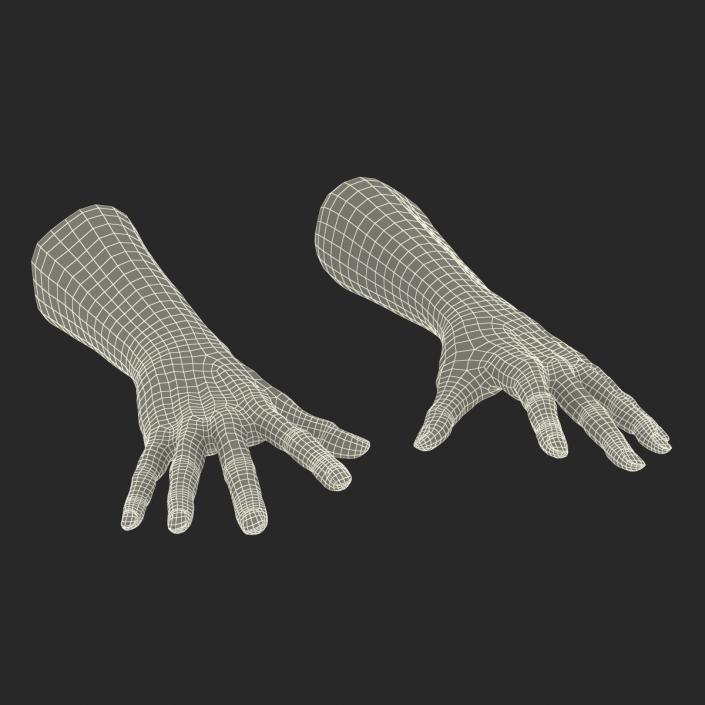 3D model Old Man Hands Pose 4