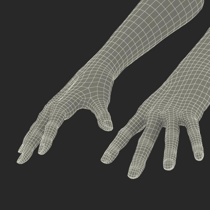 3D model Old Man Hands Pose 4