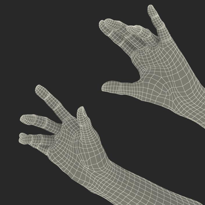 3D model Old Man Hands Pose 3