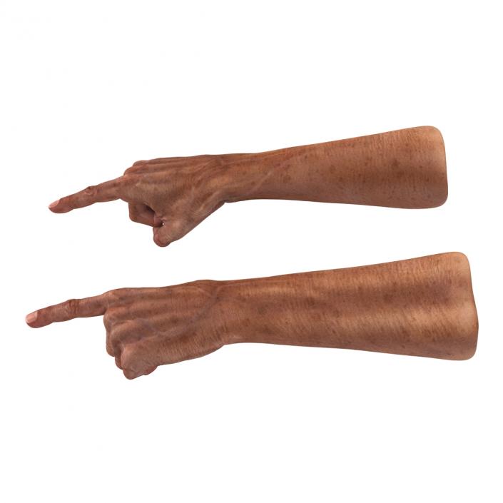 3D model Old Man Hands Pose 2