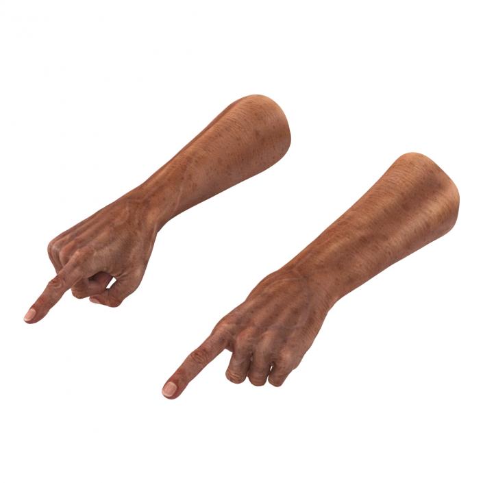 3D model Old Man Hands Pose 2