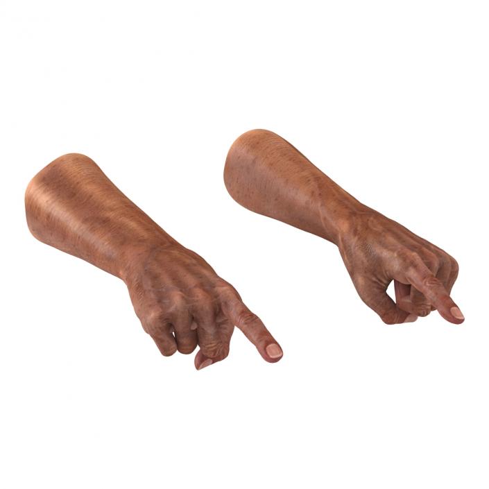 3D model Old Man Hands Pose 2