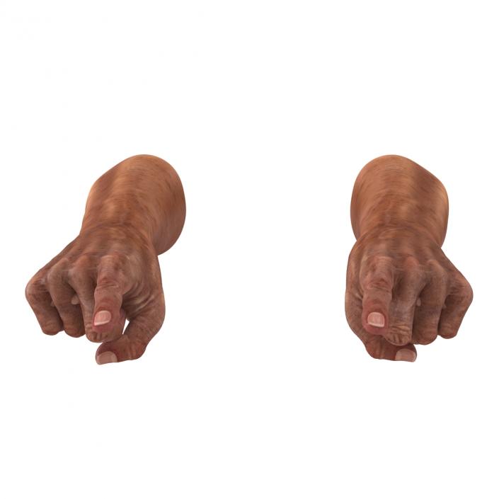 3D model Old Man Hands Pose 2