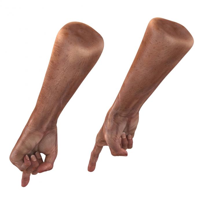 3D model Old Man Hands Pose 2