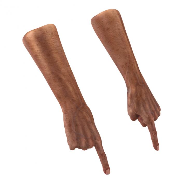 3D model Old Man Hands Pose 2