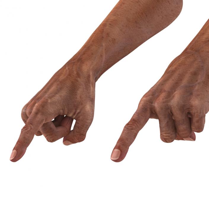 3D model Old Man Hands Pose 2