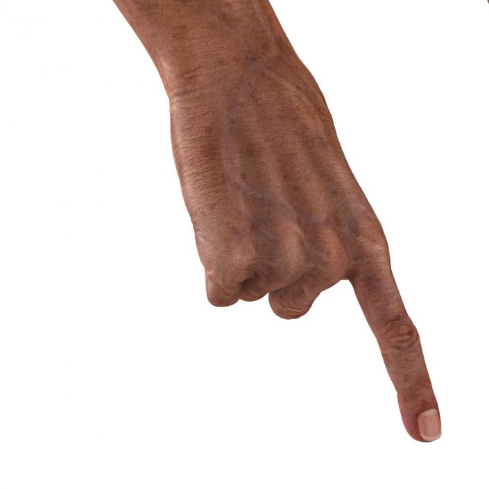 3D model Old Man Hands Pose 2