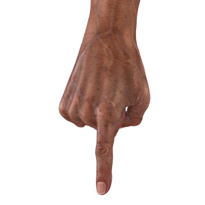 3D model Old Man Hands Pose 2