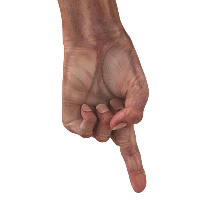 3D model Old Man Hands Pose 2