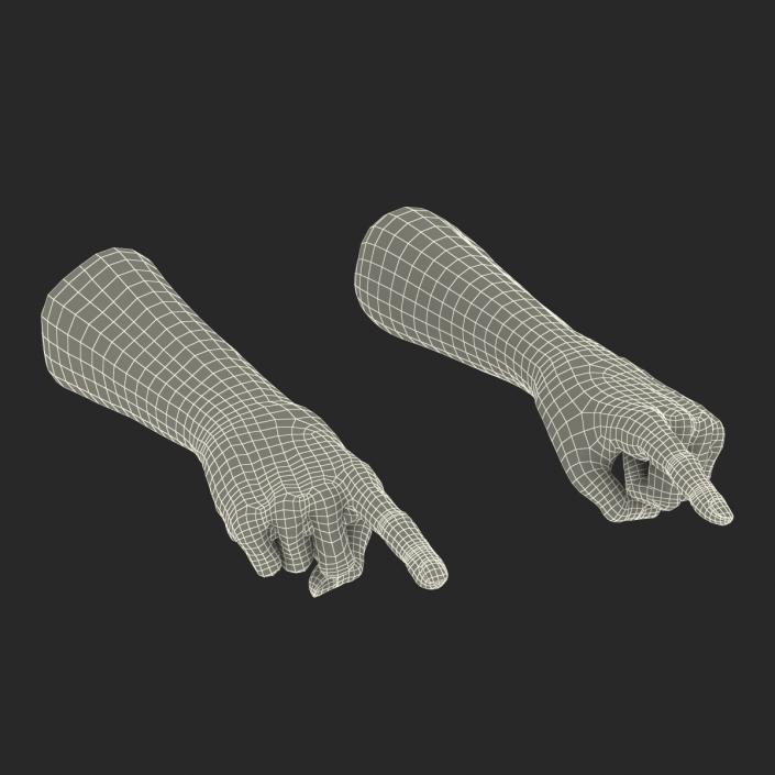 3D model Old Man Hands Pose 2