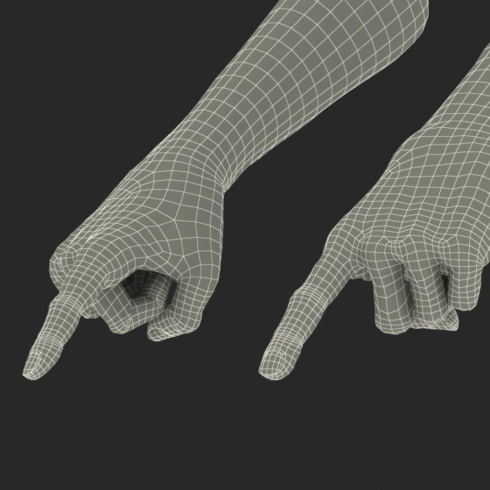 3D model Old Man Hands Pose 2