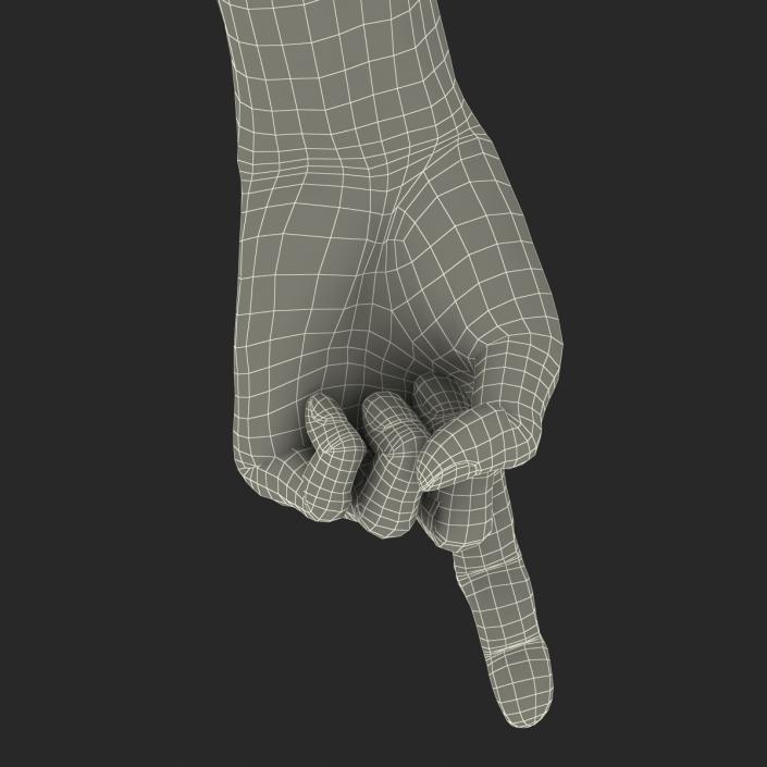 3D model Old Man Hands Pose 2