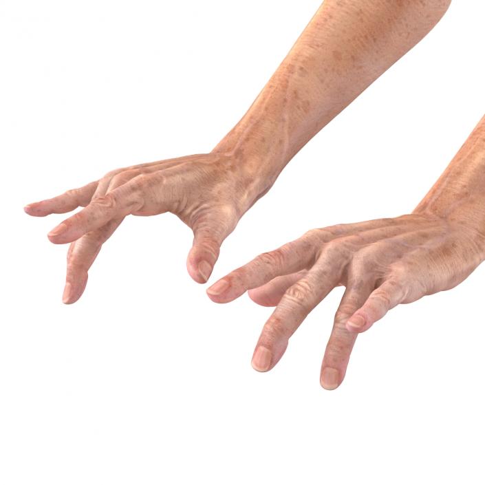 Old Man Hands 3 Pose 3 3D