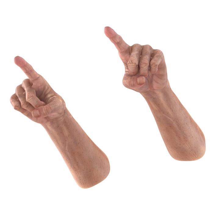 Old Man Hands 3 Pose 2 3D