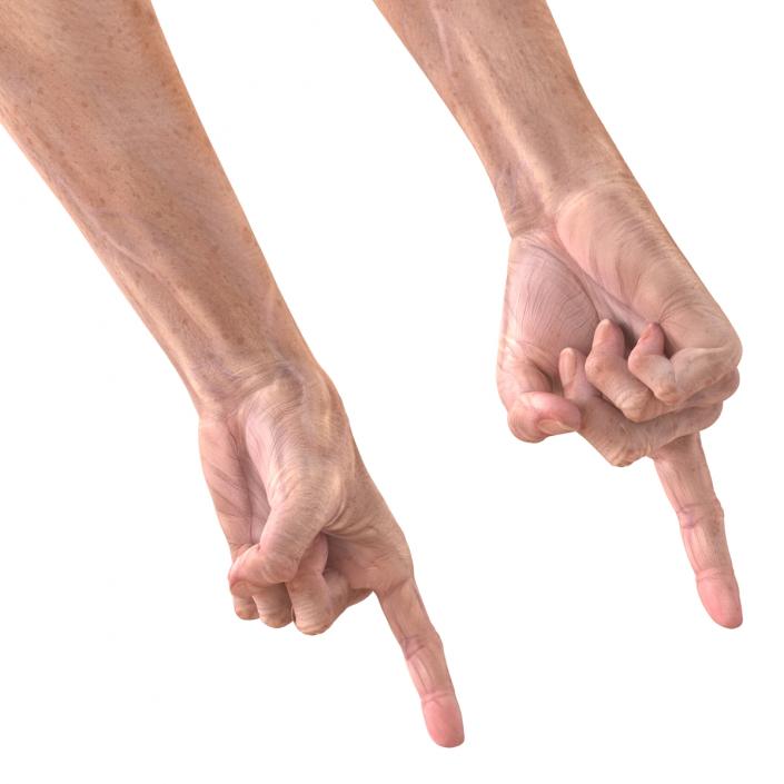 Old Man Hands 3 Pose 2 3D