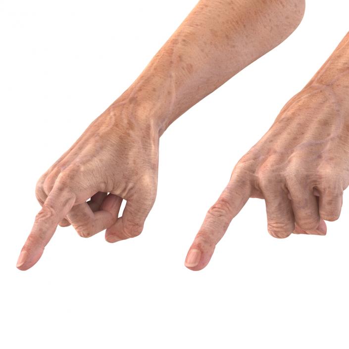 Old Man Hands 3 Pose 2 3D