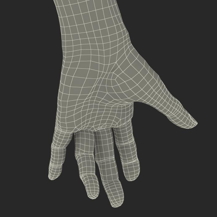 3D model Old African Man Hands 2 Rigged