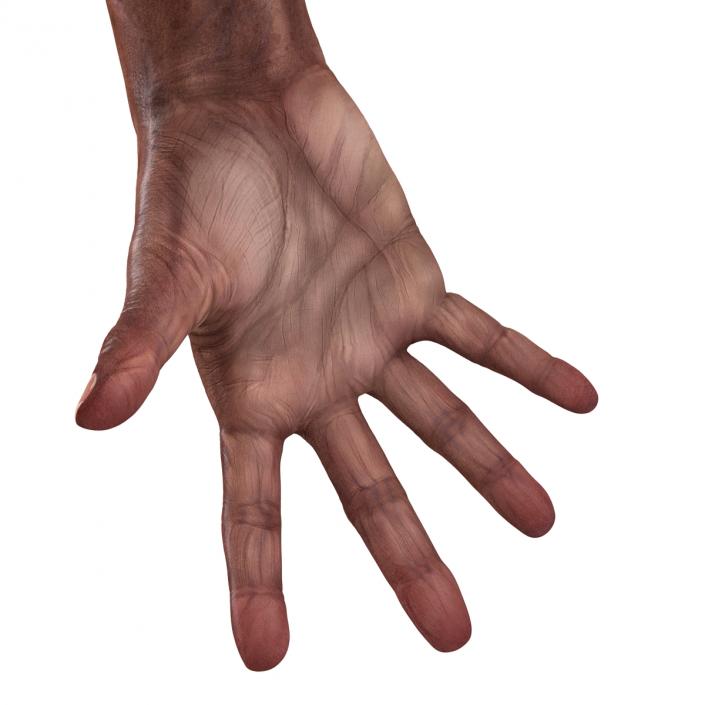 3D model Old African Man Hands 2 Pose 4