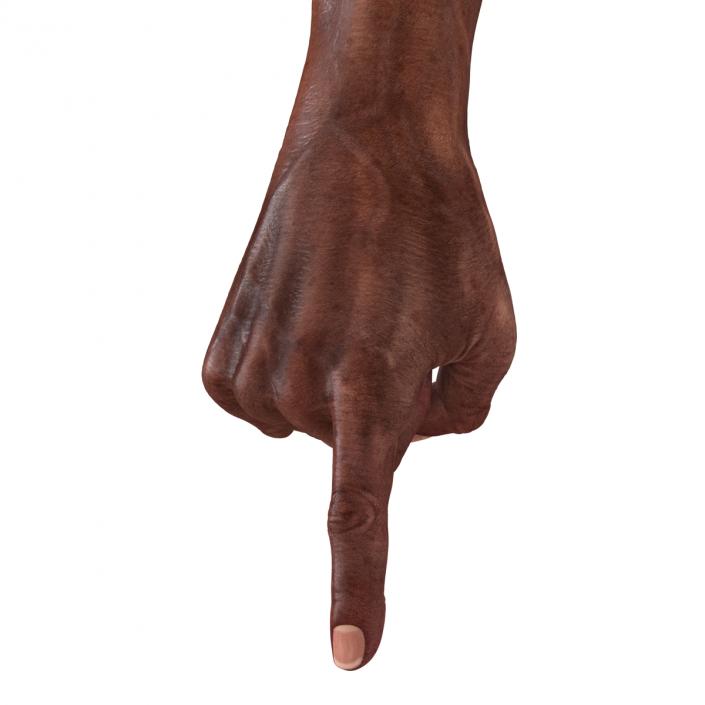 3D model Old African Man Hands 2 Pose 2