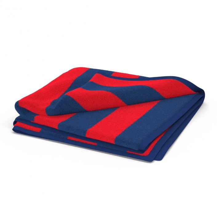 Beach Towel 2 Red 3D