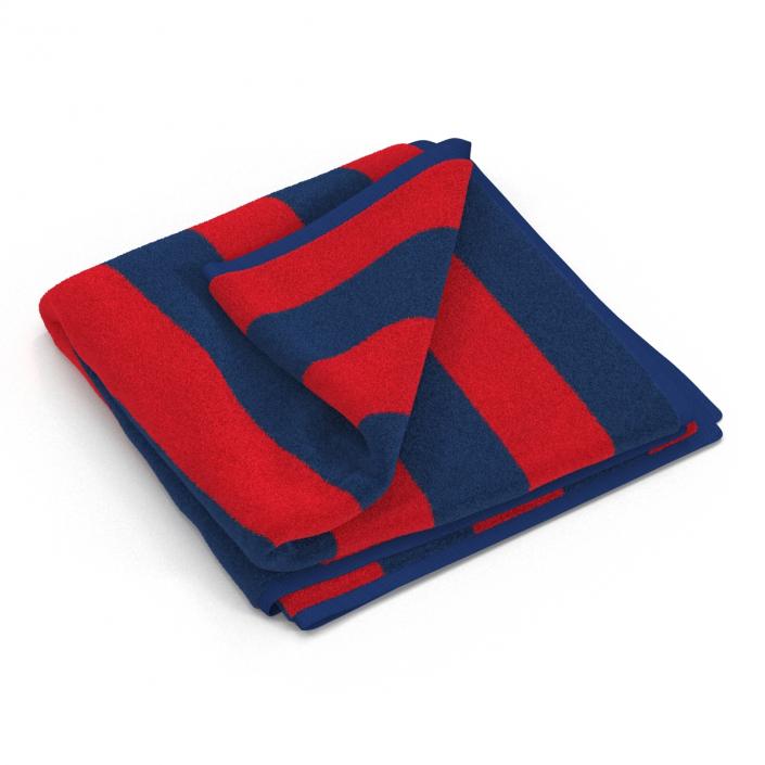 Beach Towel 2 Red 3D