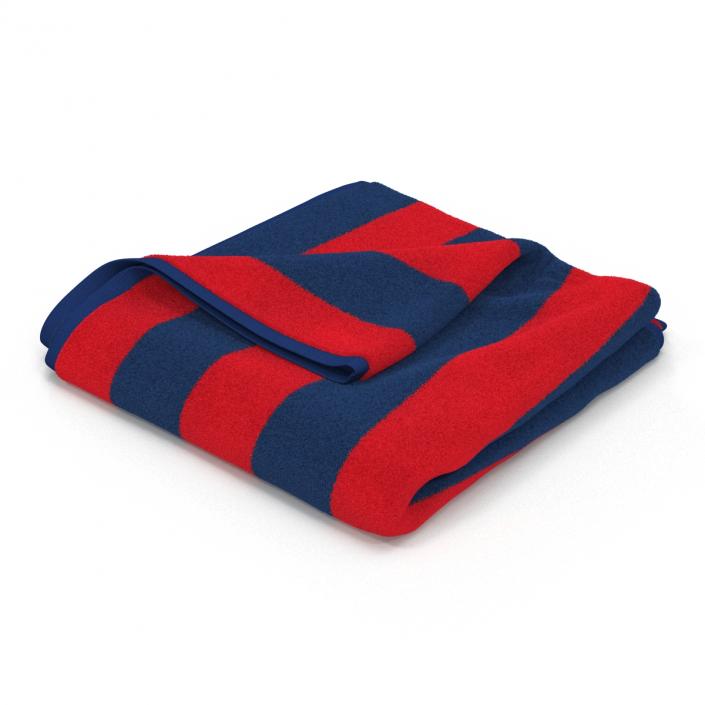 Beach Towel 2 Red 3D