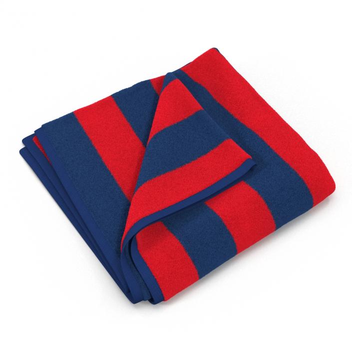 Beach Towel 2 Red 3D