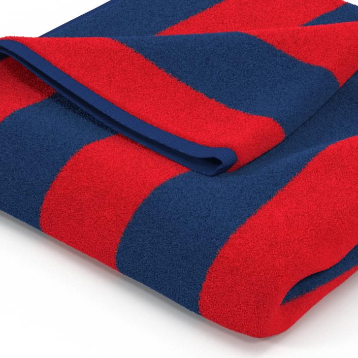 Beach Towel 2 Red 3D