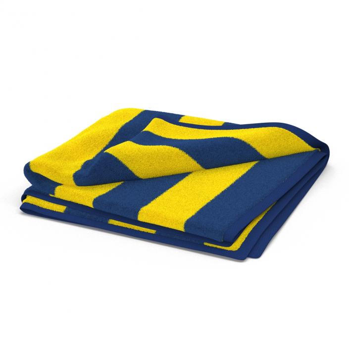 3D model Beach Towel 2 Yellow