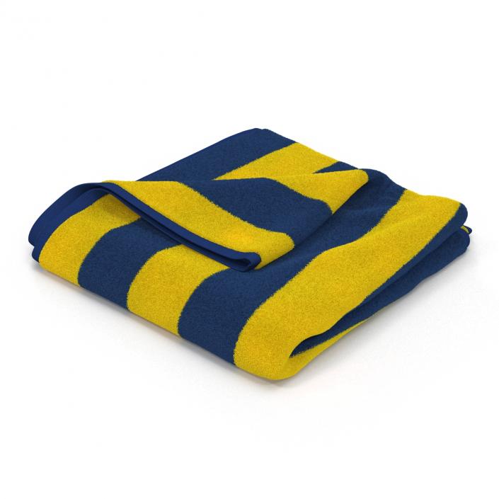 3D model Beach Towel 2 Yellow