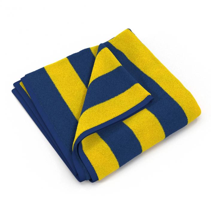 3D model Beach Towel 2 Yellow